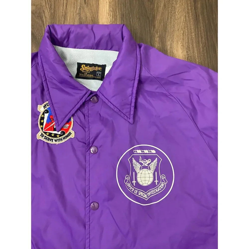 VTG 80s/90s Swingster AFOSI Air Force Office of Special Investigations jacket L